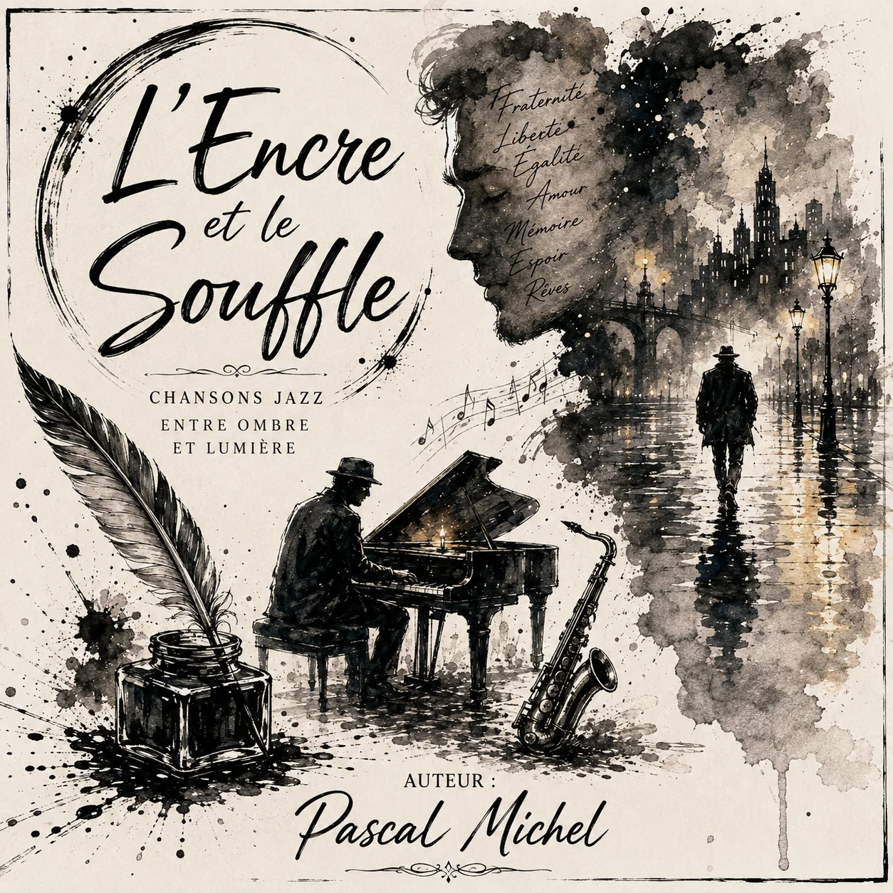 Pochette de l’album jazz L’Encre et le Souffle